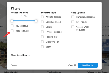Reduced keys filter-1